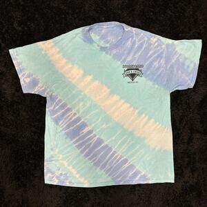 Multi blue tie dye bar tshirt